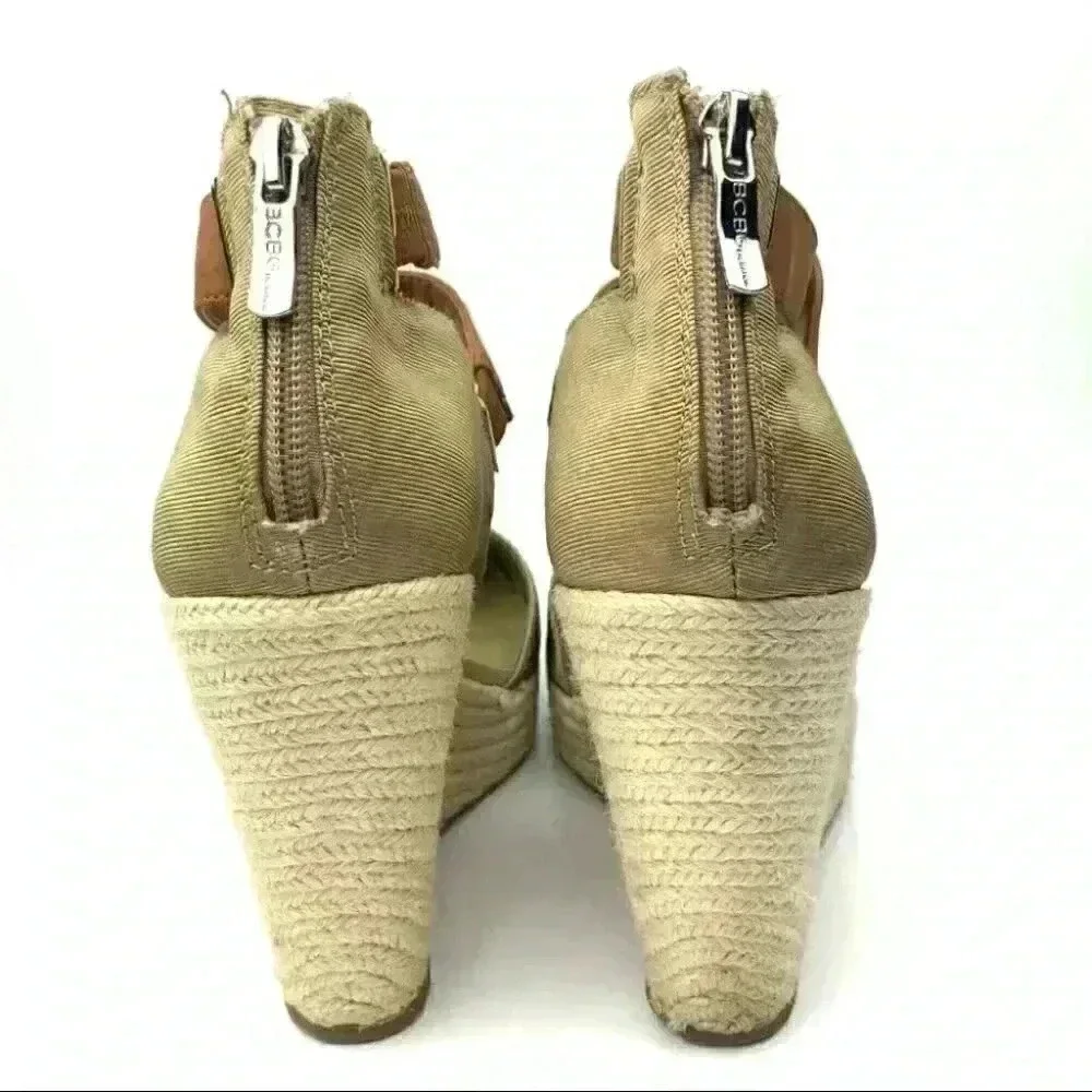 Bcbgeneration platform wedge 9.5 39.5 Espadrilles